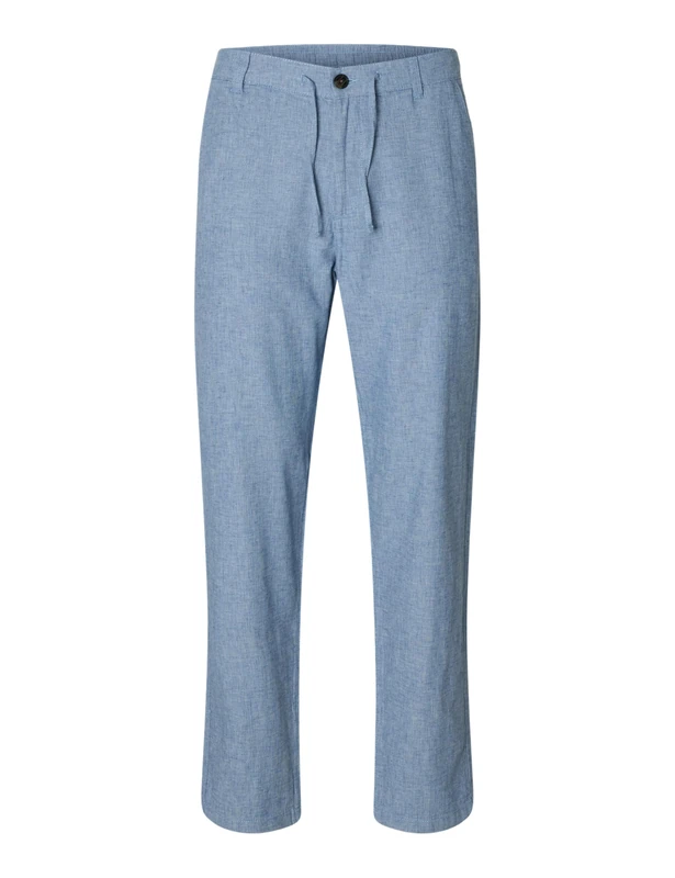 SELECTED FEMME Slh172-Slimtape Brody Linen Pant Noos, Cashmere Blue, XL