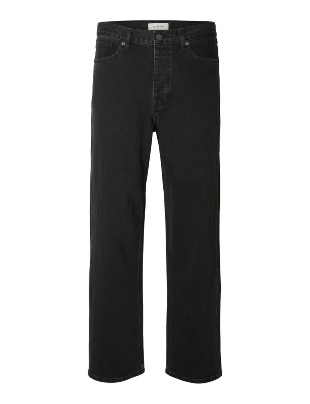 SELECTED FEMME Slh220-Loose Ben Kori Jeans Noos, Black Denim, 32 W/32 L - Image 1
