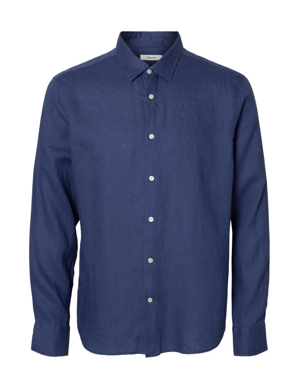 SELECTED HOMME Male Shirt 100% Linen, Oceana, XXL - Image 1