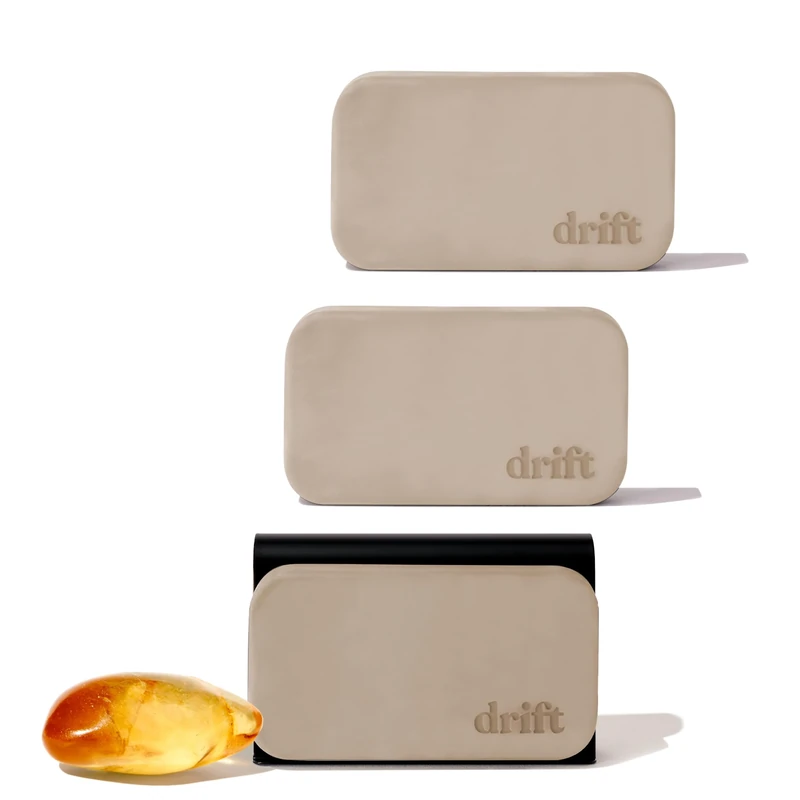 Drift Car Air Freshener - Stone Air Freshener - Car Odor Eliminator - Amber 3 Pack Starter Kit - CLIP INCLUDED - Amber 3 Pack