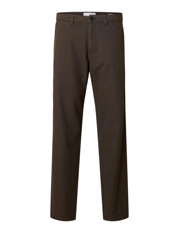 SELECTED HOMME Men's Slh175-Slim Miles Brushed Pant W Noos, Demitasse, 38 W/32 L