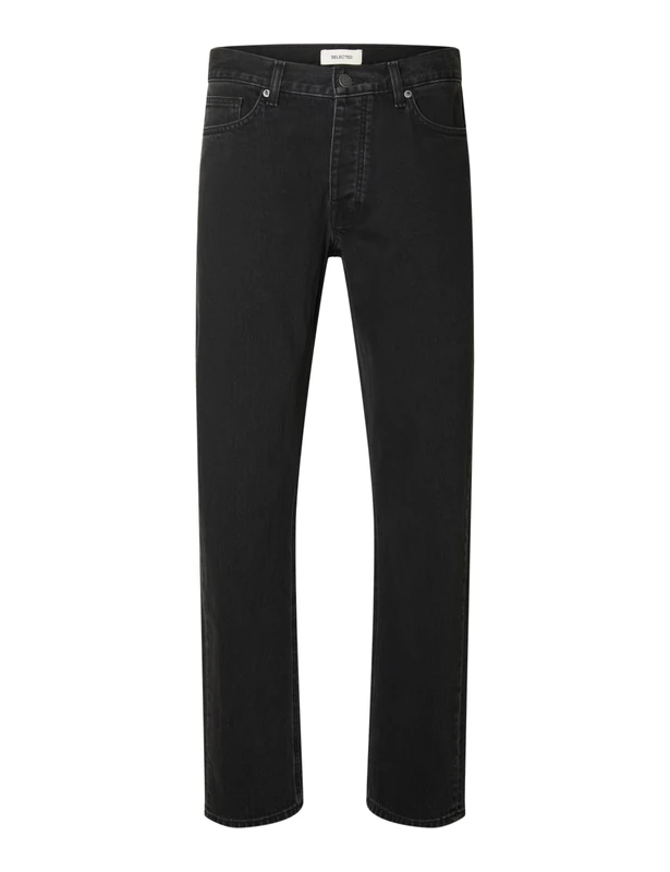 SELECTED FEMME Slh190-Reg Tapered Ben Kori Jeans Noos, Black Denim, 32 W/34 L