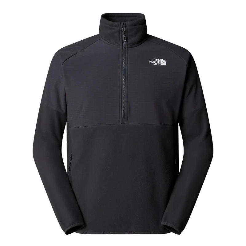 The North Face Men's Glacier Heavyweight 1/2 Zip Sweatshirt, Asphltgy/Asphltgy/Tnfbl, XXL