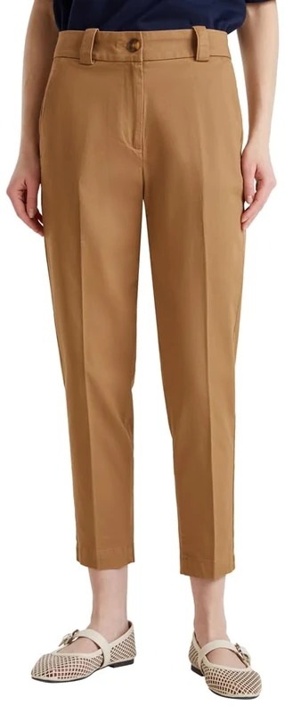 United Colors of Benetton Women's Pantalone 4frxdf096 Trouser, Brown, 8
