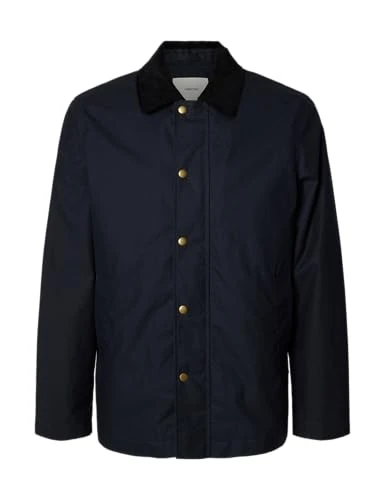 SELECTED FEMME Men's Slhwalter Waxed Cotton 2.0 JKT Noos, Sky Captain, xx_l, Sky captain, xx_l