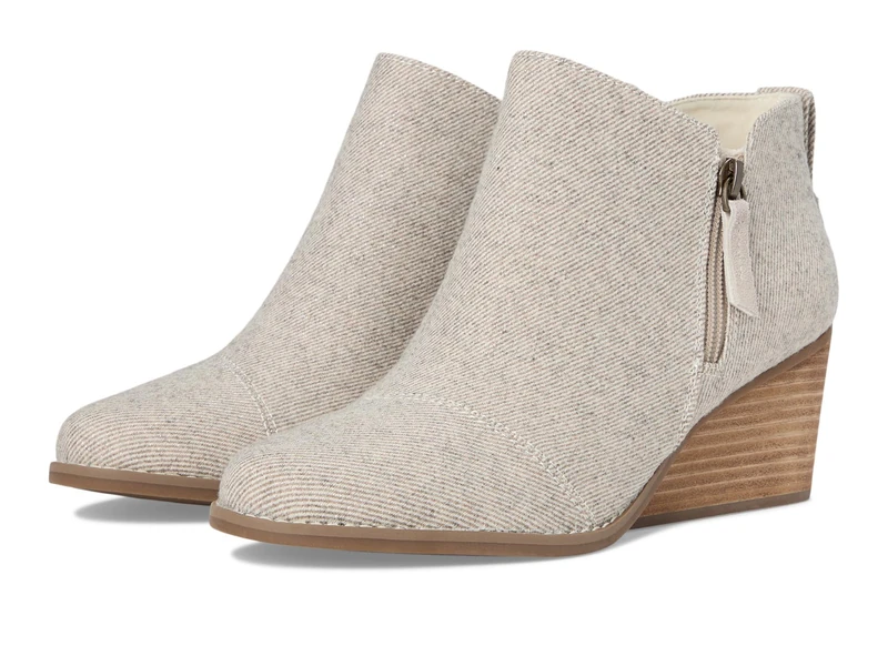 TOMS Women's Goldie Boot, Natural Shimmer Twill, 4.5