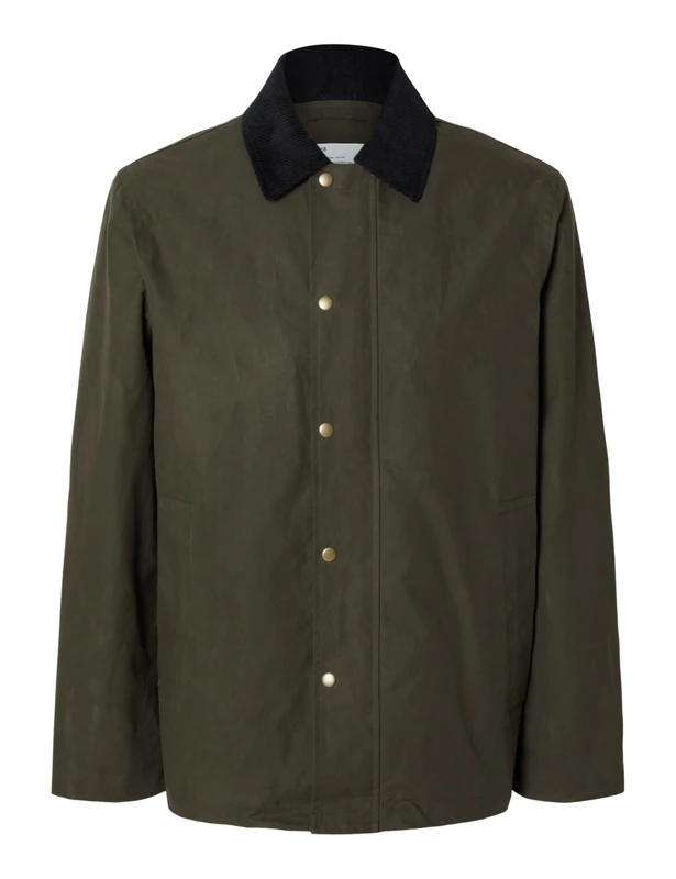 SELECTED FEMME Men's Slhwalter Waxed Cotton 2.0 JKT Noos, Grape Leaf, L