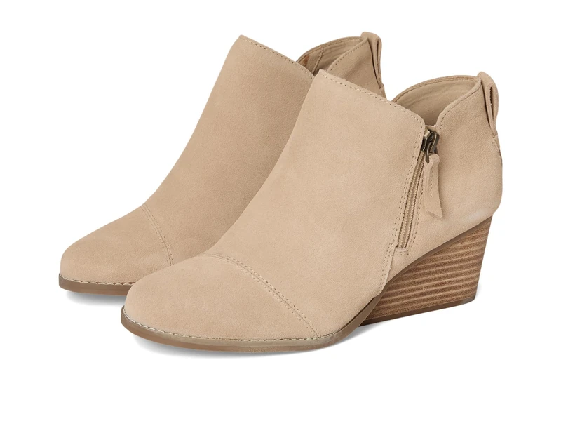 TOMS Women's Goldie Boot, Oatmeal Suede, 6.5