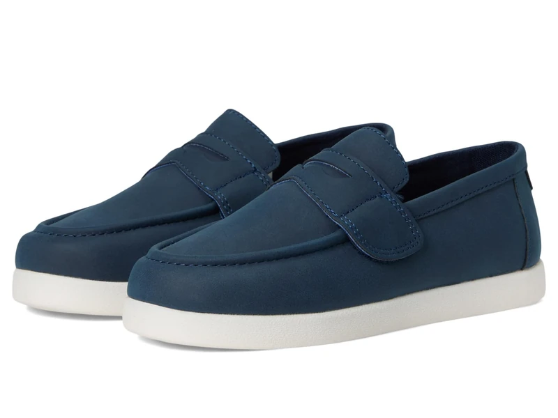 TOMS Youth Boys Oliver Dress Casual, Navy Nubuck PU, 4
