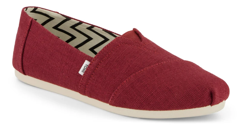 TOMS Women's Alpargata Classic Espadrille, Ruby Heritage Canvas, 9