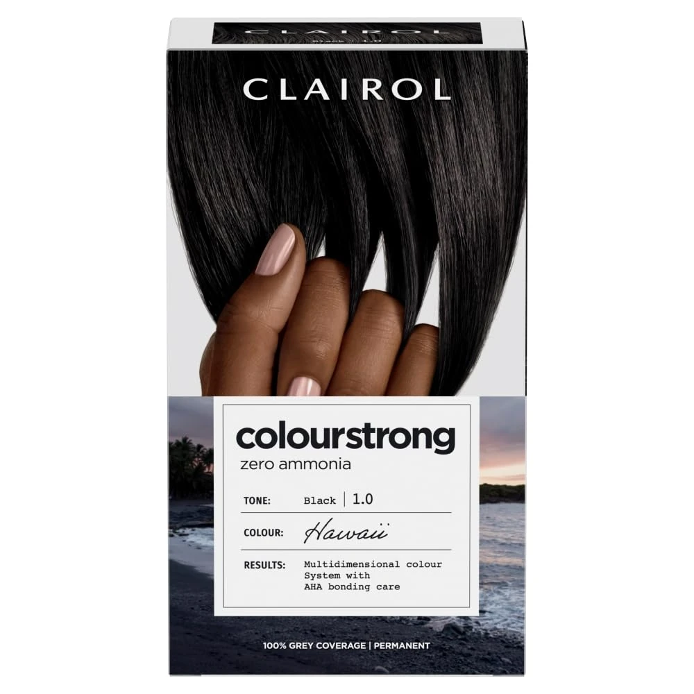 Clairol Colour Strong Permanent Hair Dye - 1.0 Black