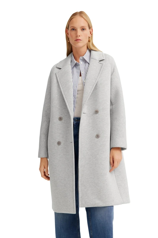 bugatti Women's 761000-71250 Coat, 40-Grey, 10