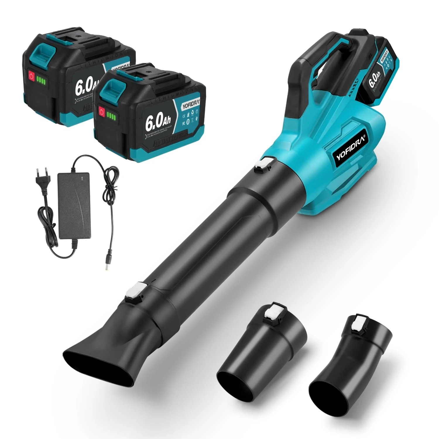 Battery Leaf Blower with Batteries and Charger, 220 km/h Electric Air Blower