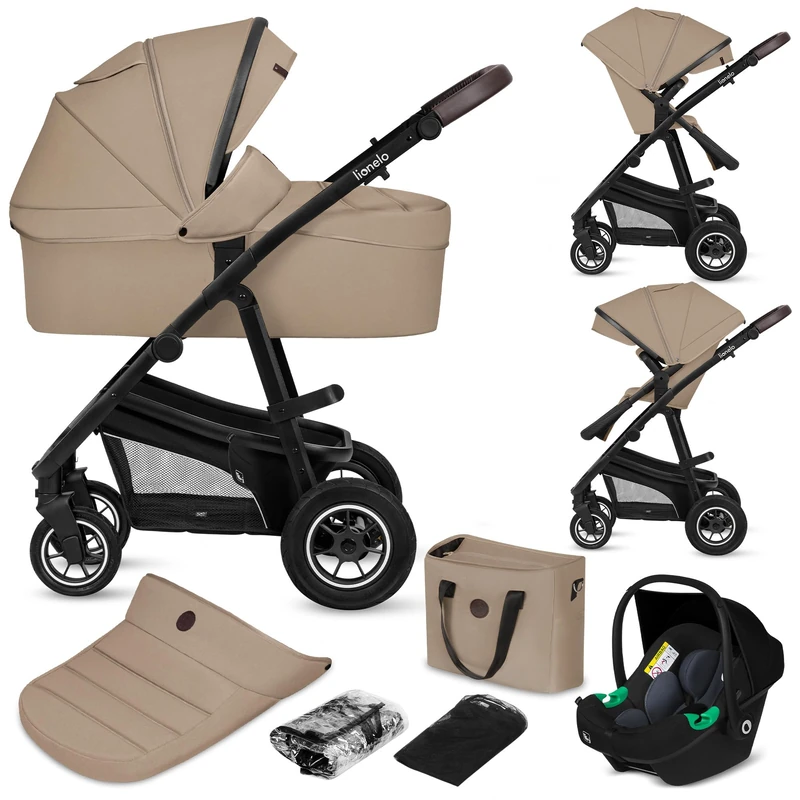LIONELO Bianka 3-in-1 Travel System Pushchair from Birth to 22 kg