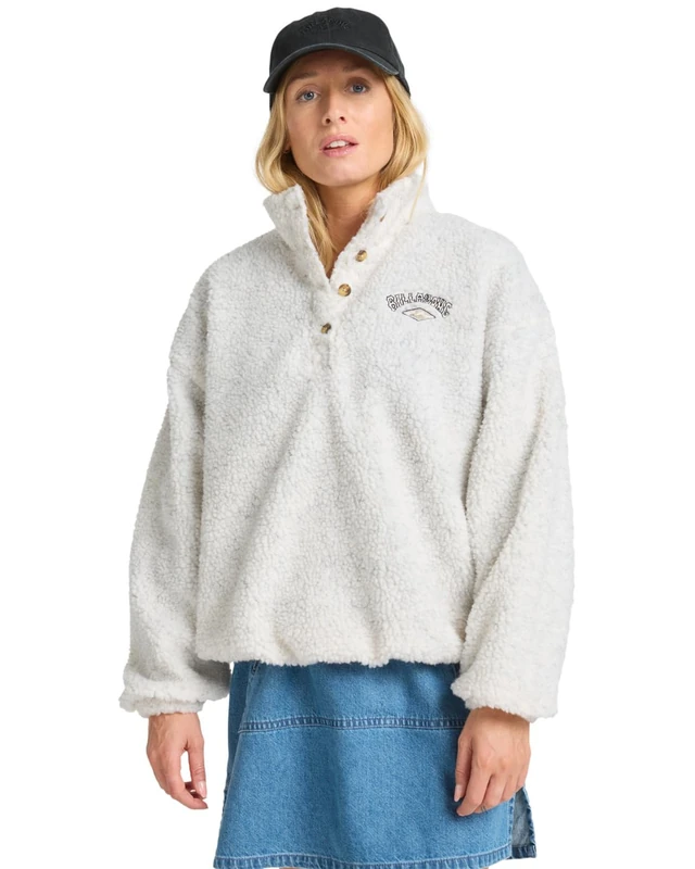Billabong Fleece RUN THE ROAD Women's White L