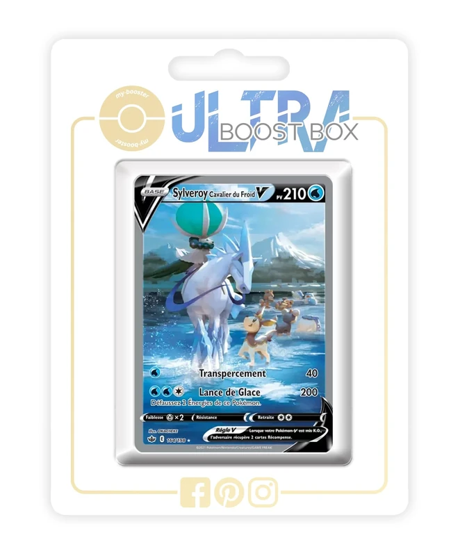 Sylveroy Cavalier du Froid V (Ice Rider Calyrex V) 164/198 Alternative Full Art - my-booster X Écarlate et Violet 6 Règne de Glace - Box of 10 Pokemon French Cards