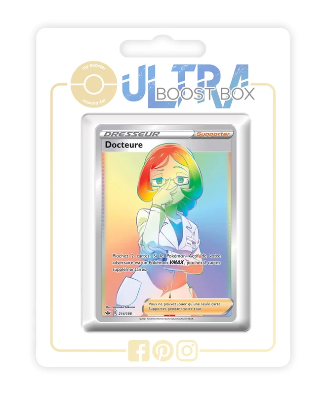 Docteure (Doctor) 214/198 Shiny Rainbow Trainer - my-booster X Écarlate et Violet 6 Règne de Glace - Box of 10 Pokemon French Cards