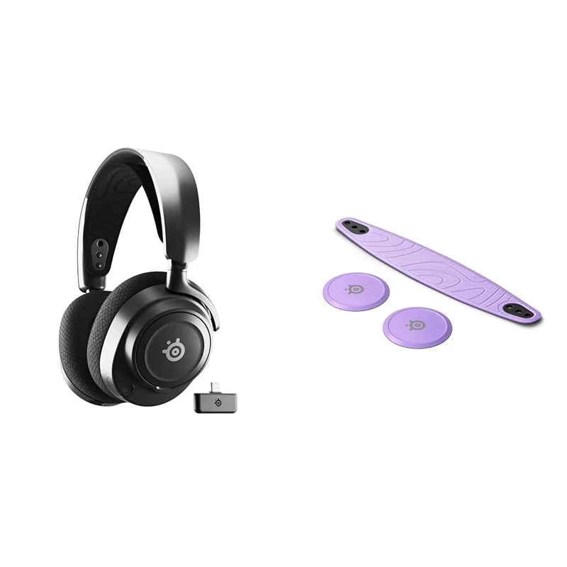 SteelSeries Arctis Nova 7 Wireless Multi-Platform Gaming Headset Arctis Nova Booster Pack Lilac - Gaming Headset Accessory - Dual color Nylon Headband