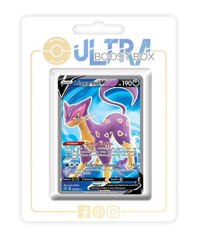 Leopardus V (Liepard V) 180/198 Full Art - my-booster X Écarlate et Violet 6 Règne de Glace - Box of 10 Pokemon French Cards