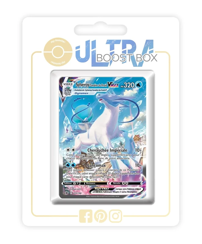 Sylveroy Cavalier du Froid VMAX (Ice Rider Calyrex VMAX) 203/198 Alternative Shiny Pokémon Gallery - my-booster X Écarlate et Violet 6 Règne de Glace - Box of 10 Pokemon French Cards