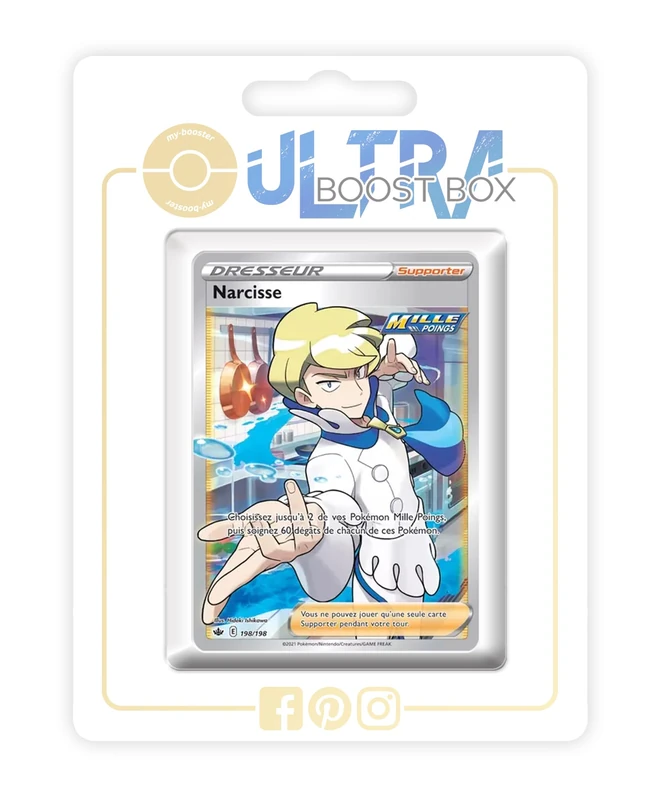 Narcisse (Siebold) 198/198 Rapid Strike Full Art Trainer - my-booster X Écarlate et Violet 6 Règne de Glace - Box of 10 Pokemon French Cards