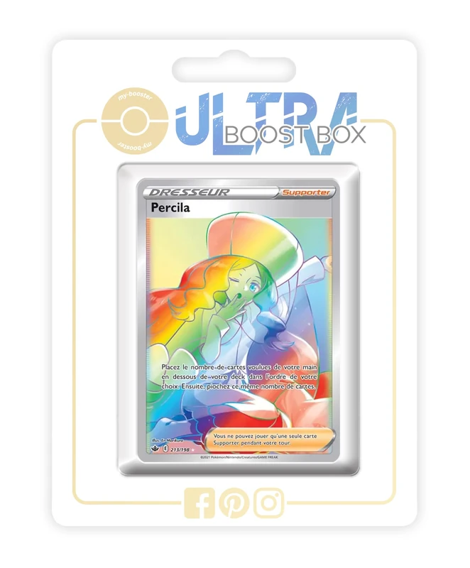 Percila (Caitlin) 213/198 Shiny Rainbow Trainer - my-booster X Écarlate et Violet 6 Règne de Glace - Box of 10 Pokemon French Cards