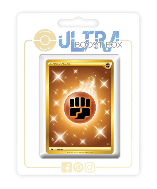 Energie Combat (Fighting Energy) 233/198 Shiny Gold Energy - my-booster X Écarlate et Violet 6 Règne de Glace - Box of 10 Pokemon French Cards