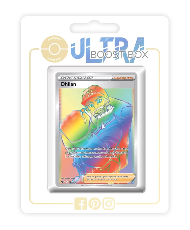 Dhilan (Peony) 220/198 Shiny Rainbow Trainer - my-booster X Écarlate et Violet 6 Règne de Glace - Box of 10 Pokemon French Cards