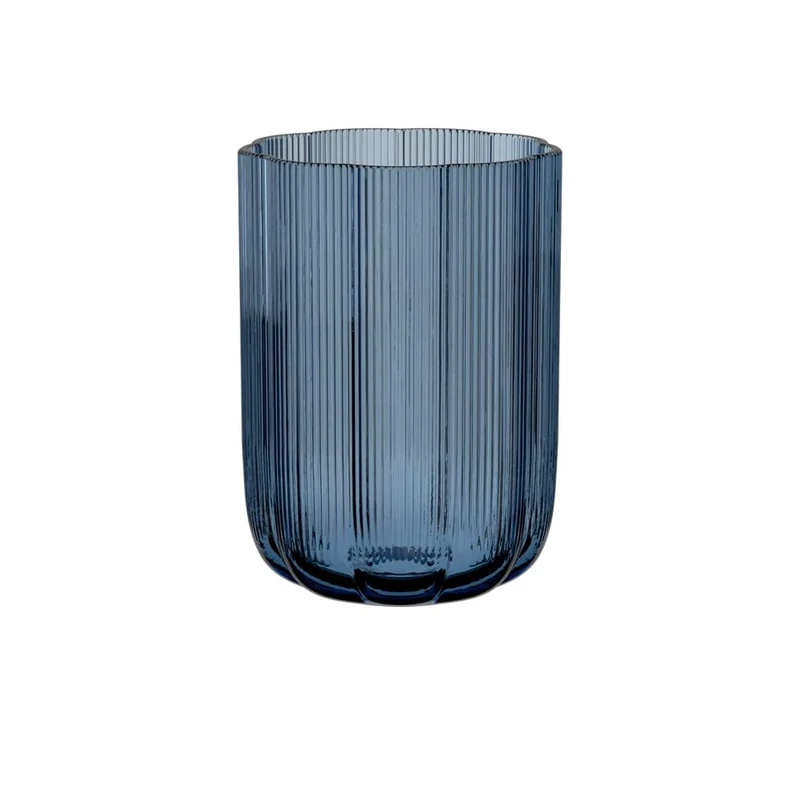 Villeroy & Boch - Fleur Bleu vase 22.5 cm Blue, Dishwasher-safe, Large table vase, Hand-crafted, Hand-blown, Decorative glass vase, Large flower vase, Tall vase, Decorative homeware, Decoration, Glass
