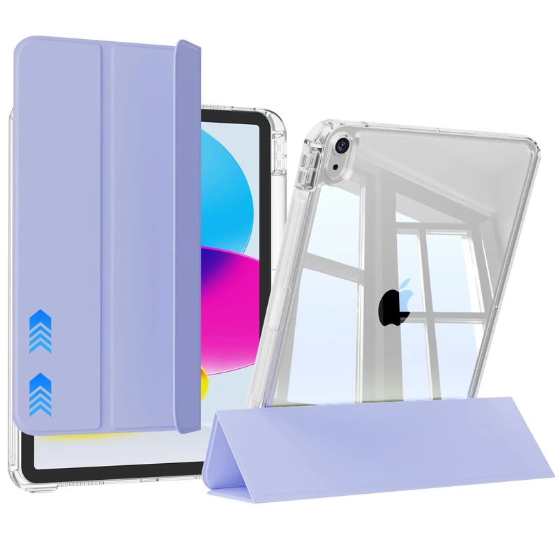 KVTVOU Keyboard Case for iPad 10th Gen 2022, Lavender - Image 1