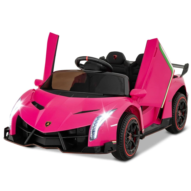 FANTASK Lamborghini Electric Car for Children, Children's Vehicle with 2.4 G Remote Control & LED Headlight & Horn & Music, Electric Vehicle 3-6 km/, Children's Car Electric for Children from 3 Years