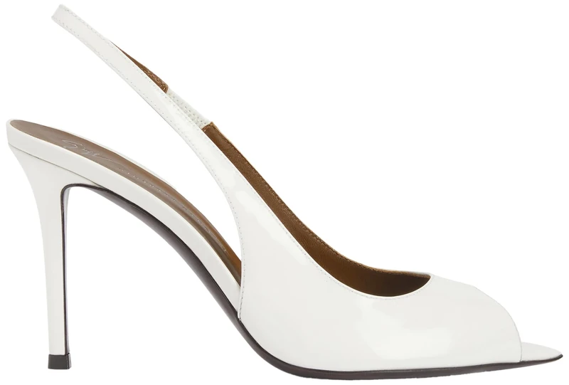 Giuseppe Zanotti, Intriigo Open Toe 90, White, Leather, 6.5