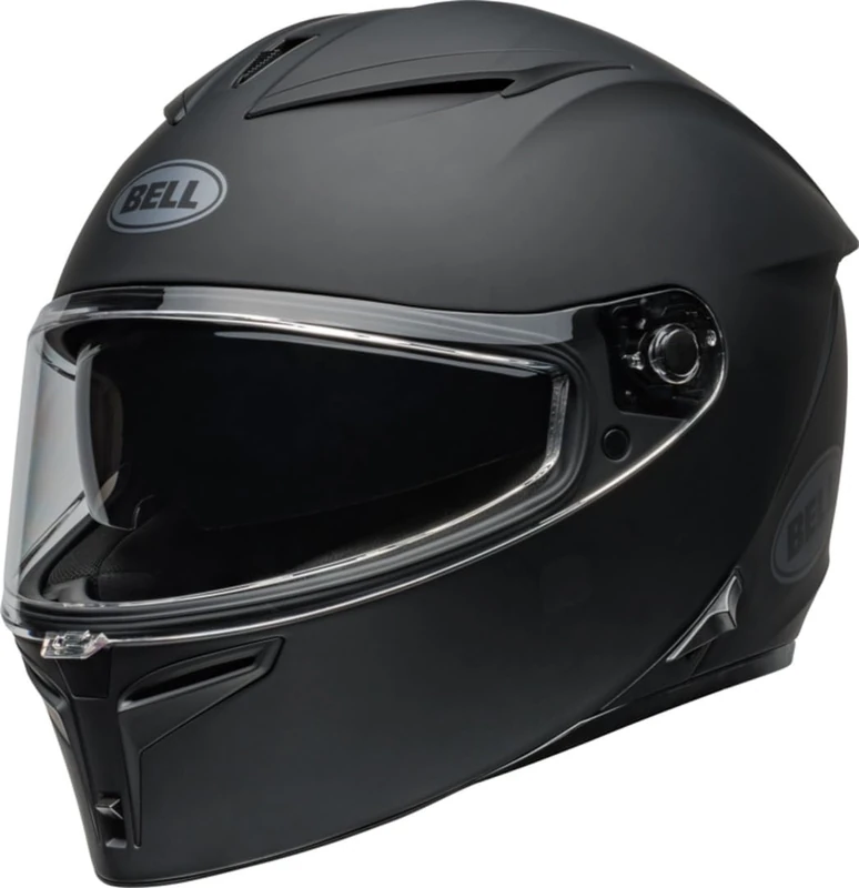 Bell Lithium Solid ECE Helmet, Integrated Sun Shield, Multi-Density EPS Liner, Clickrelease V2 Shield, Pinlock Ready, Optimum Fitment, Matte Black, Size: 2X