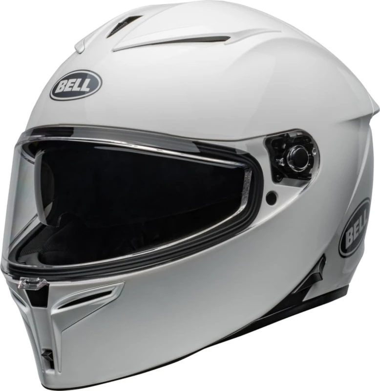 Bell Lithium Mips Solid ECE Helmet, Aerodynamic Design, Removable Liner, Clickrelease V2 Shield, Adjustable Airflow, Comms Compatible, DOT & ECE 22.06 Certified, Color: White, Size: S
