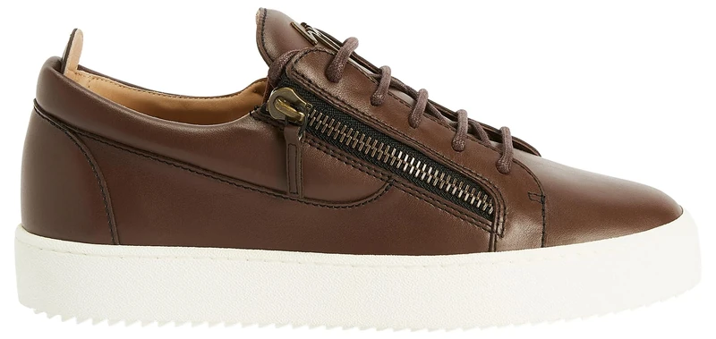 Giuseppe Zanotti Frankie Brown Leather Men's Shoes - Size 6.5