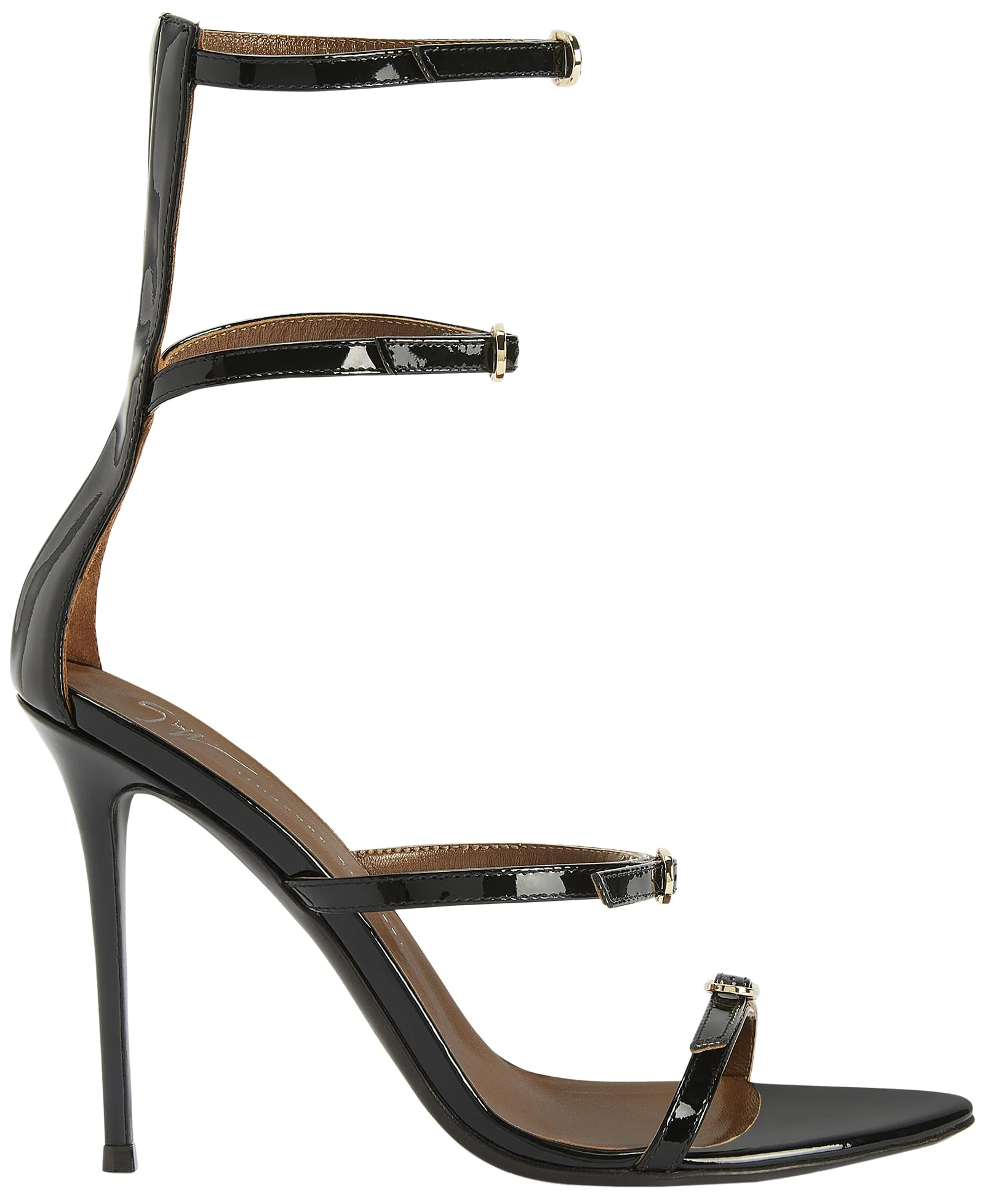 Giuseppe Zanotti, Giselle Buckles 105, Black, Leather, 1