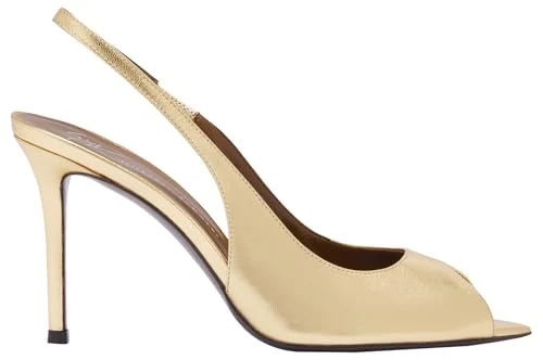 Giuseppe Zanotti, Intriigo Open Toe 90, Gold, Leather, 6