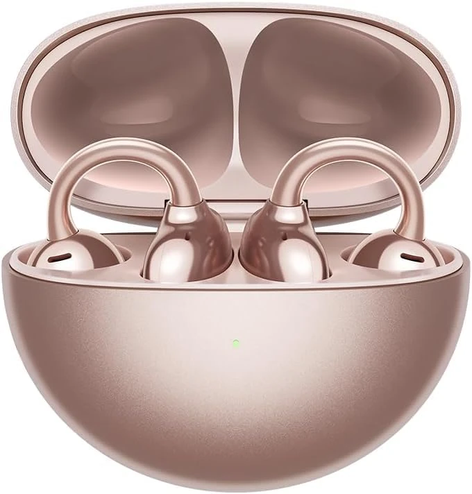 HUAWEI FreeClip Wireless Headphones with Innovative Clip Design, Intensive Open-Ear Listening Experience, AI Background Noise Cancellation for Calls, Super Long Battery Life, Android & iOS, Pink Gold