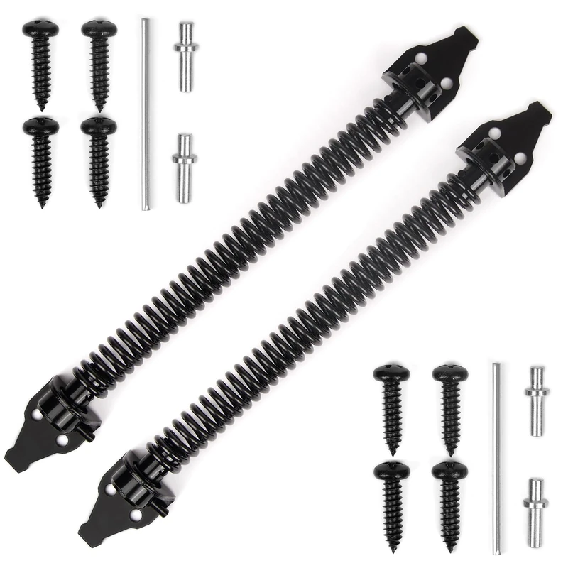 Weielt 14GSC 2-Pack 14" Self-Closing Metal Gate Spring - Black