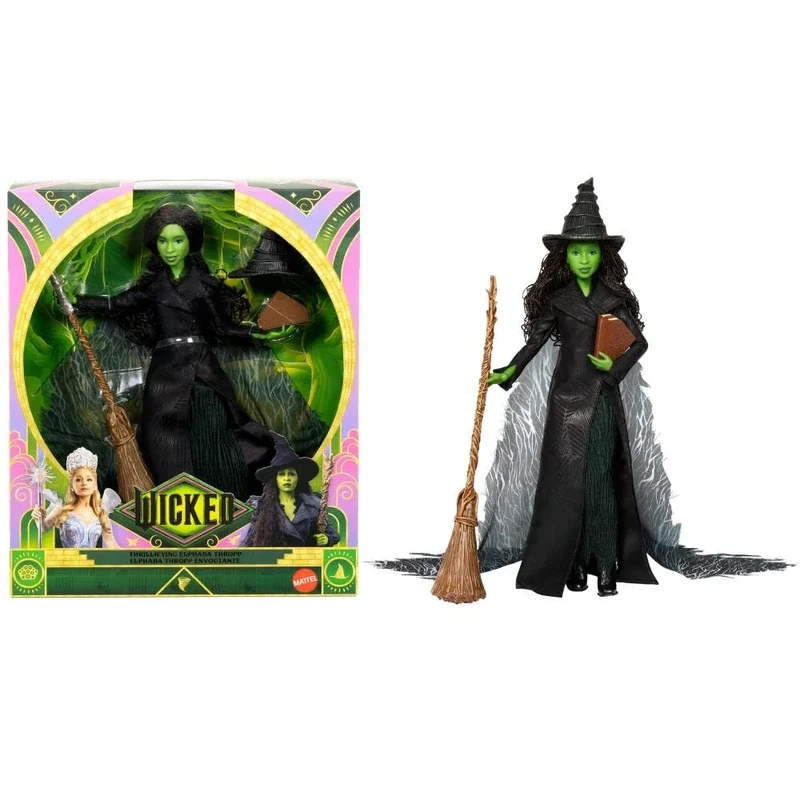 Mattel Wicked: Part 2 of Universal Pictures Elphaba Deluxe Fashion Doll with Removable Outfit and 4 Accessories Movie Inspired JFM12