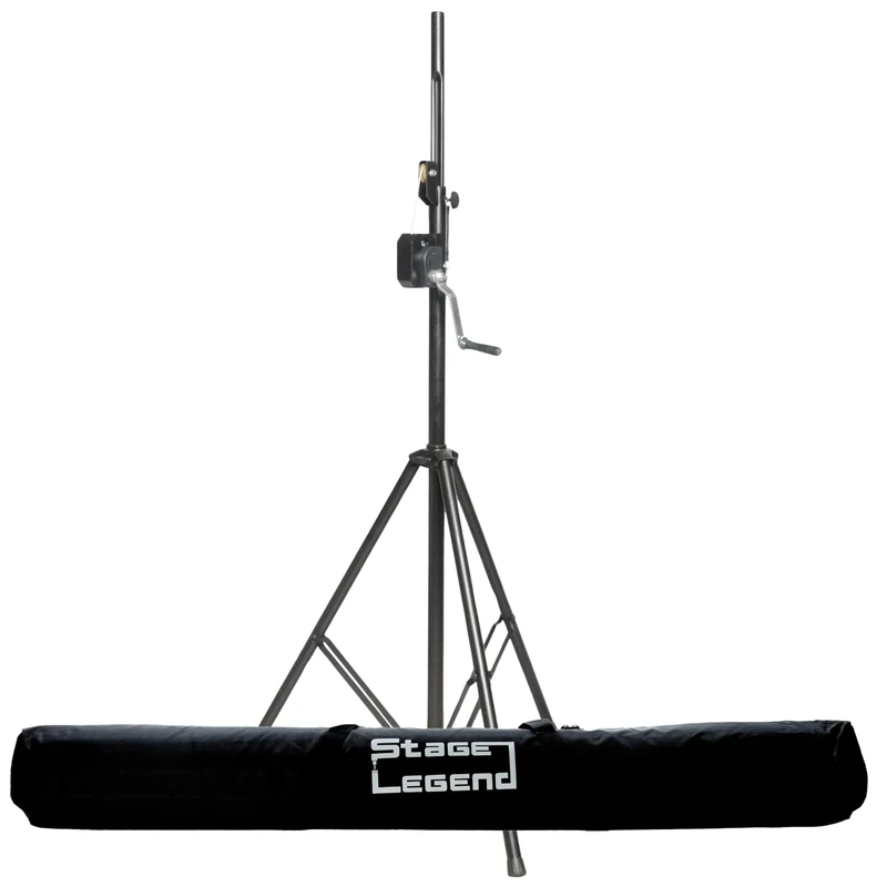 Stage Legend SL-568 Speaker Stand - Professional DJ PA Speaker Stand with Crank with Padded Carry Bag - Adjustable Height Tripod Floor Stand