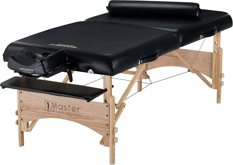 Master Massage Olympic Gibraltar 81cm ULTRAWIDE LX Portable Massage Table, Black