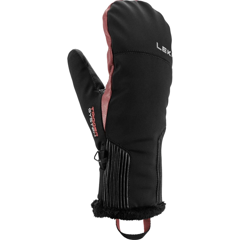 LEKI Women's Vallarta 3D Gloves, Black-Rose, 7.5