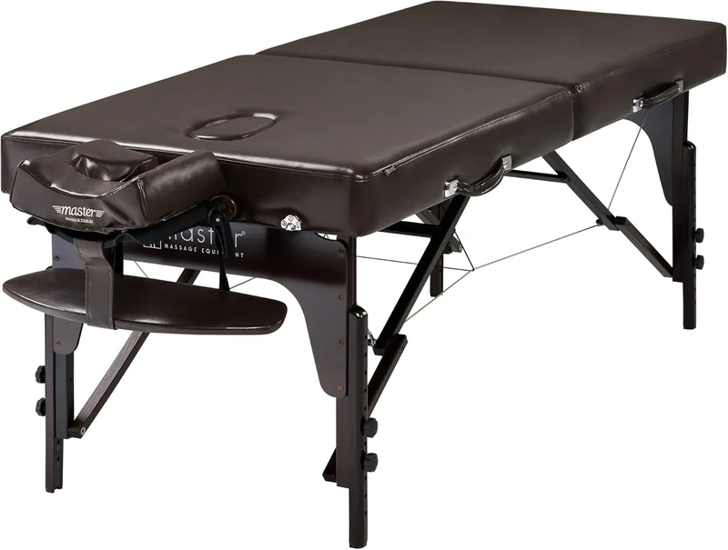 Master Massage 79 cm, Chcoloate Color Supreme Portable Massage Table Massage Couch Beauty Bed Lash Table Tattoo Table.