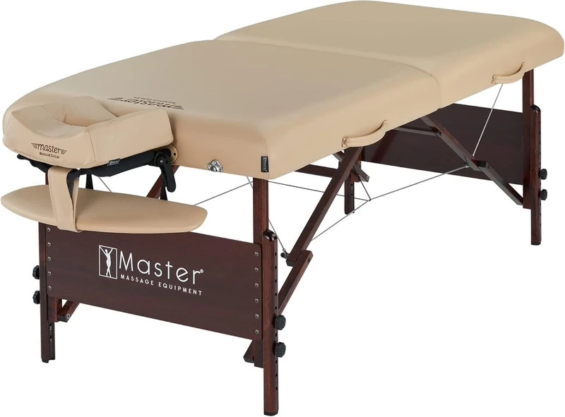 Master Massage 76cm Del Ray Foldable Professional Portable Massage Table 7.6cm Foam Therapy Table Massage Couch Lash Bed Tattoo Bed Package SPA Salon Facial Beauty Bed Sand
