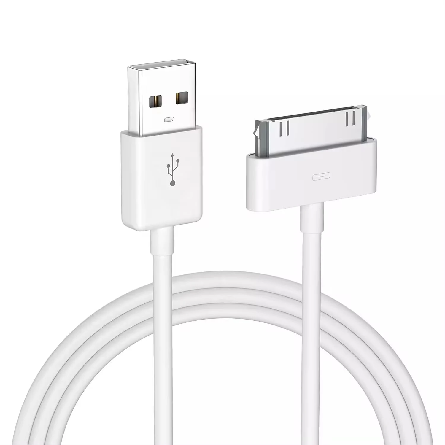 pluX Cable Compatible with Charger iPhone 4/4S/3G/3GS,iPad 2/3/1,iPod Touch 4/3/2/1,Nano 6/5/4/3/2/1,Classic 3/2/1,(3.3 Feet,White)
