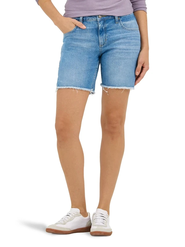 Lee Women's Legendary 7" Side Slit Denim Short, Best in Show, 12 - Image 1