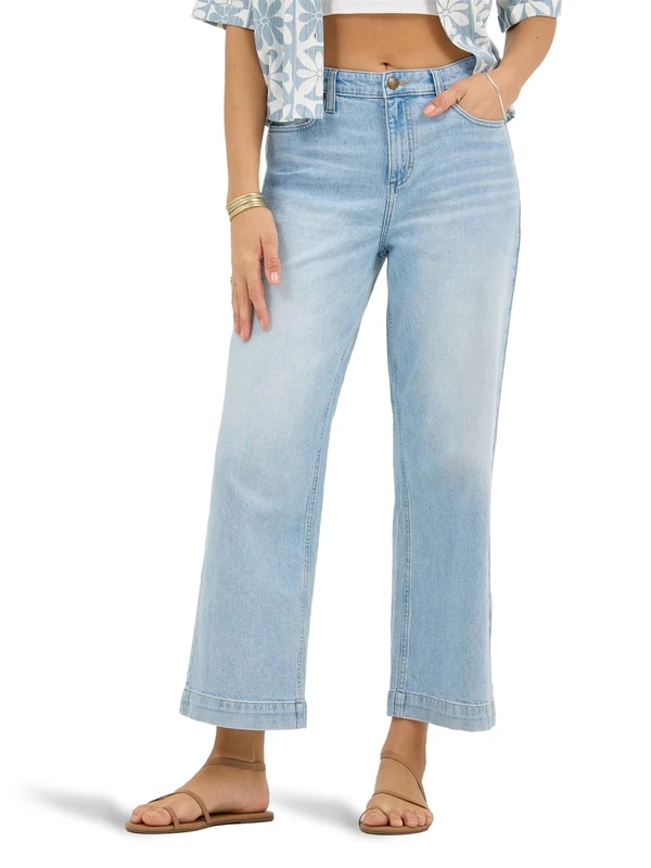 Lee Women's Legendary 26" Wide Leg Crop Jean, New Love, 6 US