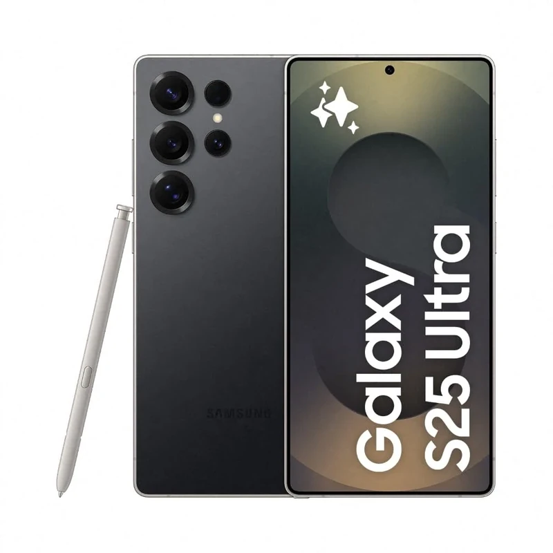 Samsung Galaxy S25 Ultra AI Smartphone, Galaxy AI, 12GB Memory, 256GB Storage, 200MP Camera, S Pen Included, Titanium Black, 3 Year Manufacturer Extended Warranty (UK Version)