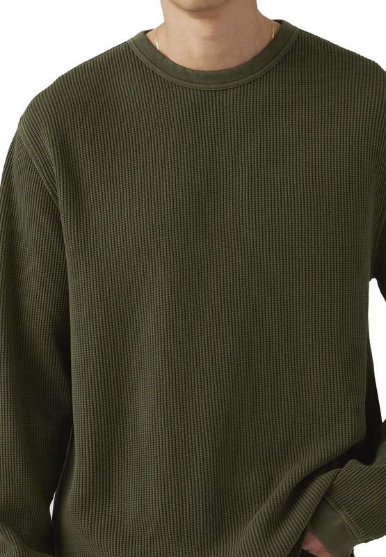 Levi's Men's Ls RLX Thermal Tee T-Shirt, Garment Dye Duffel B, M